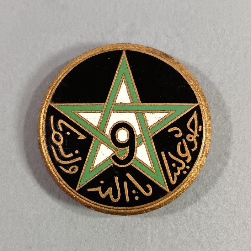 INSIGNE MILITAIRE 9 ème RTM REGIMENT DE TIRAILLEURS MAROCAINS FABRICATION DRAGO PARIS G442
